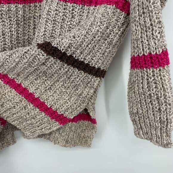 Free People Sweater Greenwich Village Stripe Pullover Oversized Pocket - Picture 7 of 11